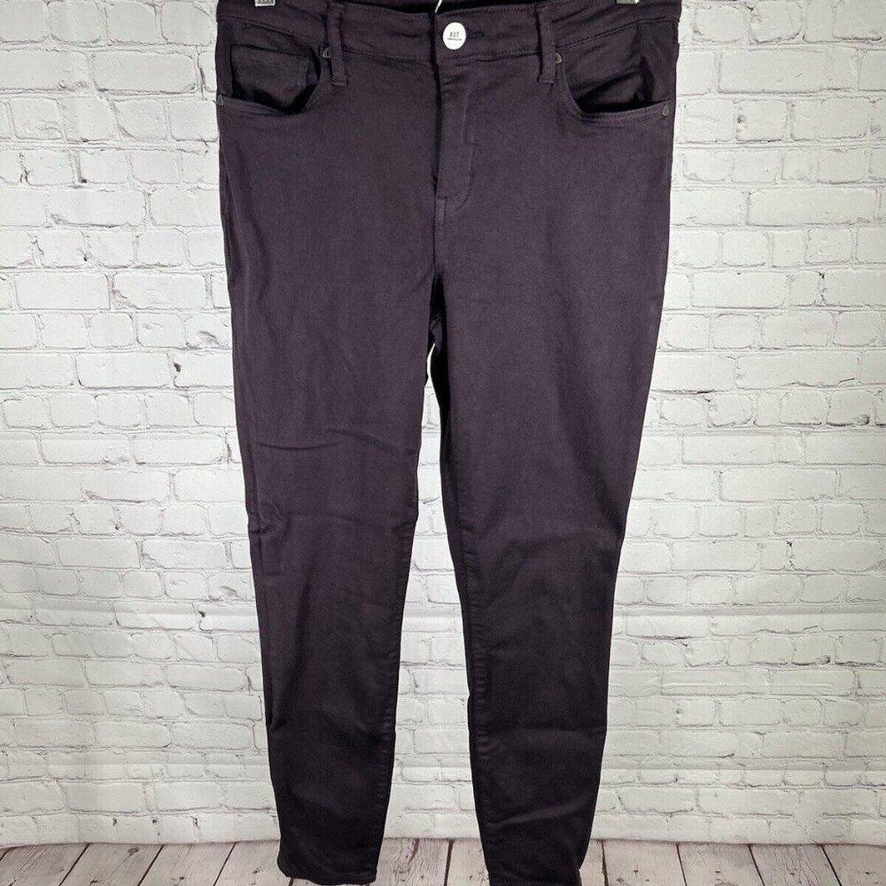 Kut from the Kloth Jeans Ankle Skinny Jeans Dark Purple Stretch Denim 6 (30x26)